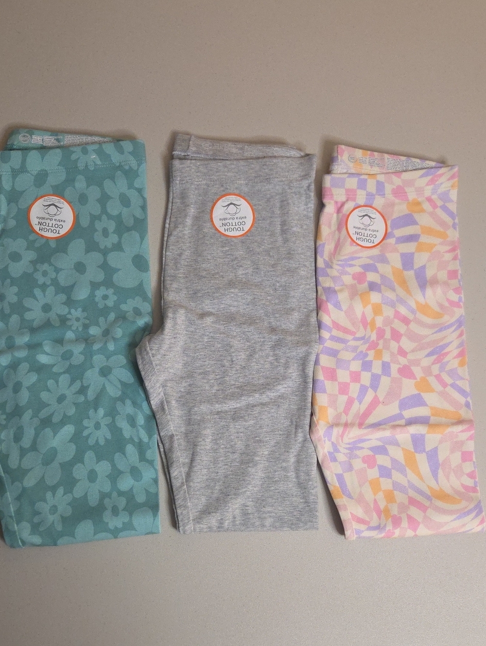 Wonder Nation Girls' Pajama Bottoms - Teal Floral, Gray & Pastel Swirl Size L